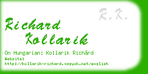 richard kollarik business card